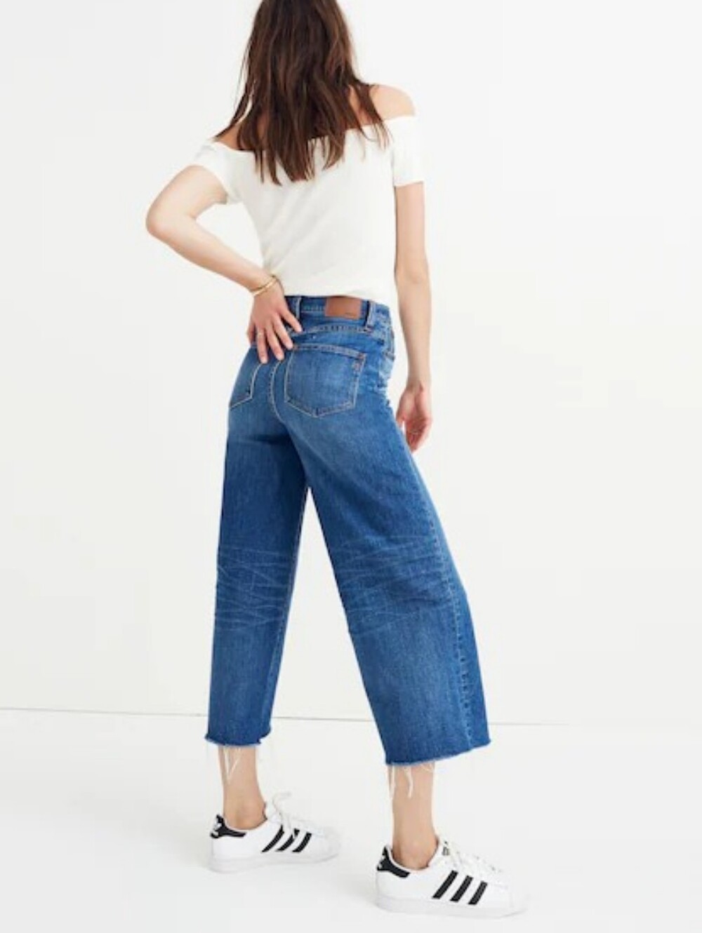 Madewell Wide-Leg Crop Jeans in Frida Wash 30W
